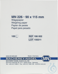 Papier pesée MN 226, 9x11,5cm, bloc 100 Papier de pesée MN 226 bloc de 100 feuilles format:...