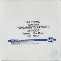 Parchment sheets MN 40/25 10x10 cm, pack of 1000