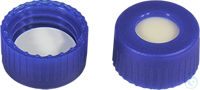 SKB N9-L, bl, Sil bg/PTFE w, 45°, 1,3 N 9 PP Schraubkappe (bonded), blau, Loch Silikon beige/PTFE...