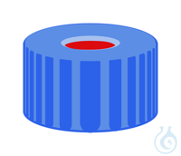 SK N9-L, bl, PTFEr/Sil w/PTFEr, 50°, 1,0 N 9 PP Schraubkappe, blau, Loch PTFE rot/Silikon...