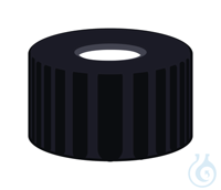 SK N9-L, sw, Sil w/PTFE r, 45°, 1,0 N 9 PP Schraubkappe, schwarz, Loch Silikon weiß/PTFE rot...