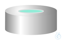 BK N20-L, si, Sil bltr/PTFE, 45°, 3,0 N 20 Aluminium Bördelkappe, silber, Loch Silikon blau...