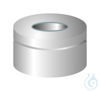 BK N11-L, si, O-Ring + Alum., 0,1, TPF N 11 Aluminium Bördelkappe, silber, rolliert, Loch mit...