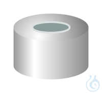 BK N11-L,si, PTFEgr/Bu bg/PTFEgr, 55° 1, N 11 Aluminium Bördelkappe, silber, Loch PTFE grau/Butyl...