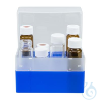 Container f. vials N24, 16 pos. 16 Position Container blue with removeable...