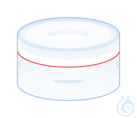 SR N11-L, tr, Sil w/PTFE r, 45°, 1,0 N 11 PE Schnappringkappe, farblos, Loch Silikon weiß/PTFE...