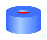 SR N11-L, bl, PTFEr/Sil w/PTFEr, 50° 1,0 N 11 PE Schnappringkappe, blau, Loch PTFE rot/Silikon...