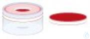 CPS N11-T, tr, PTFEr/Sil b/PTFEr,50° 1,0 N 11 Capsule PE transparent, trou PTFE rouge/Silicone...