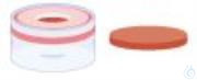 SR N11-H, tr, RR or/FEP, 45°, 1.0 N 11 PE snap ring cap, transparent, center hole Red Rubber/FEP...