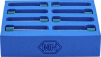 MN Bead Tube Holder 5 mL (1) Blue rubber-foam adapter for processing 8x 5 mL Bead Tubes with...
