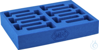 MN Bead Tube Holder (1) Blue rubber-foam adapter for processing Bead Tubes with Vortex-Genie 2...