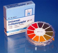 Univ. ind. pH 1-11, reel Universal indicator paper pH 1-11 test paper measuring range: pH...