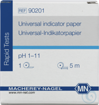 Pap. ind. univ. 1-11, rouleau Papier indicateur universel pH 1-11 papier test domaine de mesure :...