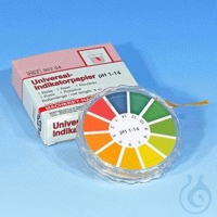 Univ. ind. pH 1-14, reel Universal indicator paper pH 1-14 test paper measuring range: pH...