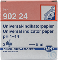 Univ. ind. pH 1-14, reel, refill Universal indicator paper pH 1-14 test paper - refill pack of 3...