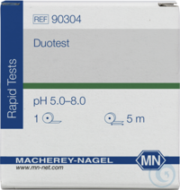 DUOTEST pH 5,0-8,0, roul. 5mx10mm DUOTEST pH 5,0 - 8,0 rouleau de 5 m longueur, largeur 10 mm...