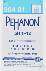 PEHANON pH 1,0 - 12,0 box of 200 strips 11 x 100 mm