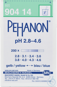 PEHANON pH 2,8 - 4,6 box of 200 strips 11 x 100 mm