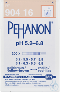 PEHANON pH 5,2-6,8, bte de 200 lang. PEHANON pH 5,2 - 6,8 boîte de 200 languettes 11 x 100 mm...