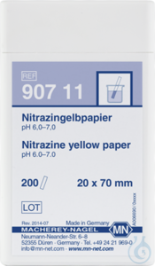 Nitrazine yellow paper (200 strips) Nitrazine yellow paper box of 200 strips...
