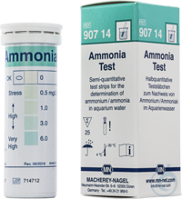 Ammonia Test for detection of ammonia in aquariums pack of 25 strips