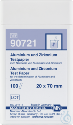 Aluminium and Zirconium test paper