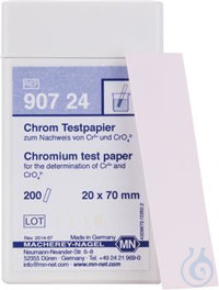 Chromium test paper test strips 20 x 70 mm sufficient for 200 determinations