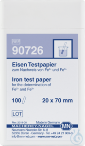 Iron test paper Iron test paper test strips 20 x 70 mm sufficient for 100...