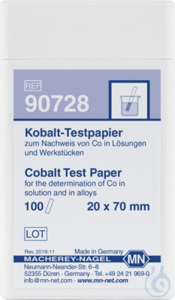 Cobalt test paper Cobalt test paper test strips 20 x 70 mm sufficient for 100...