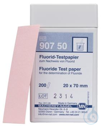 Papier test Fluorure languettes 20 x 70 mm suffisant pour 200 déterminations