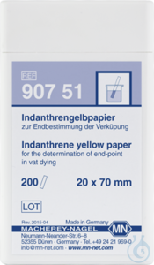 Indanthrene yellow paper Indanthrene yellow paper test strips 20 x 70 mm...