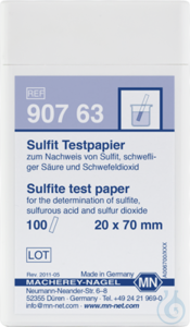 Sulfite test paper test strips 20 x 70 mm sufficient for 100 determinations
