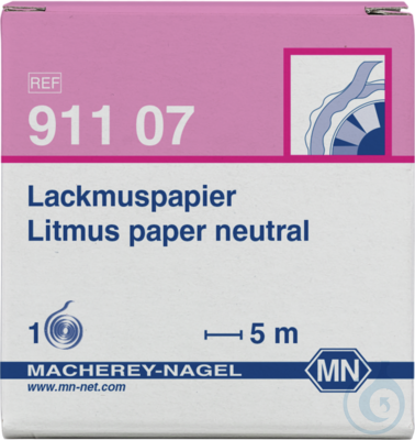 Lackmuspapier neutral, Rolle