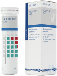 AQUADUR 5-25/ 100 pcs AQUADUR test sticks gradation: 5 >10 >15 >20 >25 °d = 90 >180 >270 >360...