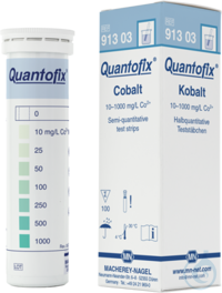 QUANTOFIX Kobalt Teststäbchen 6 x 95 mm Messbereich: 0-10-25-50-100-250- 500-1000 mg/L Co2+ Pg. à...