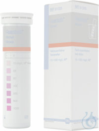 QUANTOFIX Nickel languettes test 6 x 95 mm domaine de mesure : 0-10-25-50-100- 250-500-1000 mg/L...