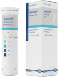 QUANTOFIX Peroxid 100 Teststäbchen 6 x 95 mm Messbereich: 0-1-3-10-30-100 mg/L H2O2 Pg. à 100...