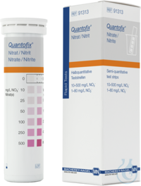 QUANTOFIX Nitrate/Nitrite languettes test 6 x 95 mm domaine de mesure : 0-10-25-50-100-250-500...