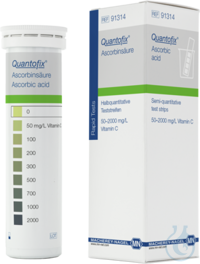 QUANTOFIX Acide ascorbique languettes test 6 x 95 mm domaine de mesure : 0-50-100-200-300-500-...