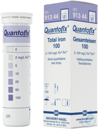QUANTOFIX Total iron 100 QUANTOFIX Total iron 100 test strips 6 x 95 mm...
