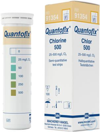 QUANTOFIX Chlorine 500 QUANTOFIX Chlorine 500 test strips 6 x 95 mm measuring...