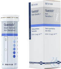 QUANTOFIX Eisen Sensitiv 1 Teststreifen 7x60 mm Messbereich: 0 - 0,05 - 0,1 - 0,2 - 0,5 - 1,0...