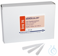 Nano Plastikspitzen 0,1-1,0 KHP/100 NANOCOLOR Plastikspitzen für 100-1000 µL Kolbenhubpipetten...