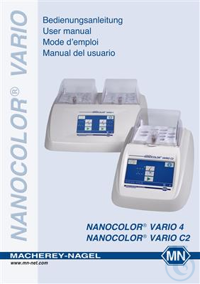Thermoblock VARIO C2+VARIO 4, Handbuch Handbuch für NANOCOLOR VARIO C2 und...