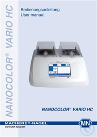 Heating block VARIO HC, manual Manual for NANOCOLOR VARIO HC 2-lingual: DE/EN