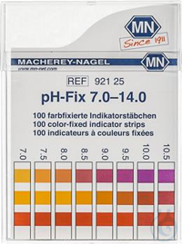 pH-Fix 7.0-14.0 indicator sticks measuring range: pH 7.0-7.5-8.0-8.5-9.0-9.5-10.0-...