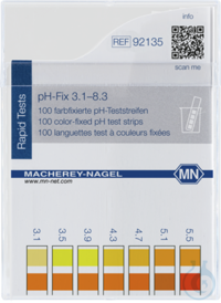 pH-Fix 3,1-8,3 Indikatorstäbchen Messbereich: pH 3,1-3,5-3,9-4,3-4,7-...