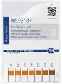 pH-Fix 4,0-7,0 Indikatorstäbchen Messbereich: pH 4,0-4,4-4,7-5,0-5,3-5,5- 5,8-6,1-6,5-7,0 Pg. à...