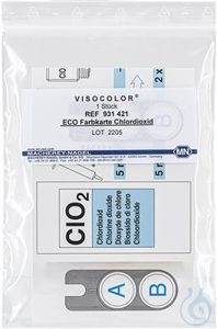 VISO ECO Chlorine dioxide Color card VISOCOLOR ECO Color comparison disk...