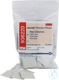 VISO PP freies Chlor, 100 VISOCOLOR Powder Pillows freies Chlor Reagenziensatz zur...